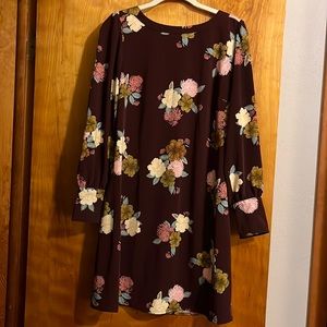 Loft floral shift dress
